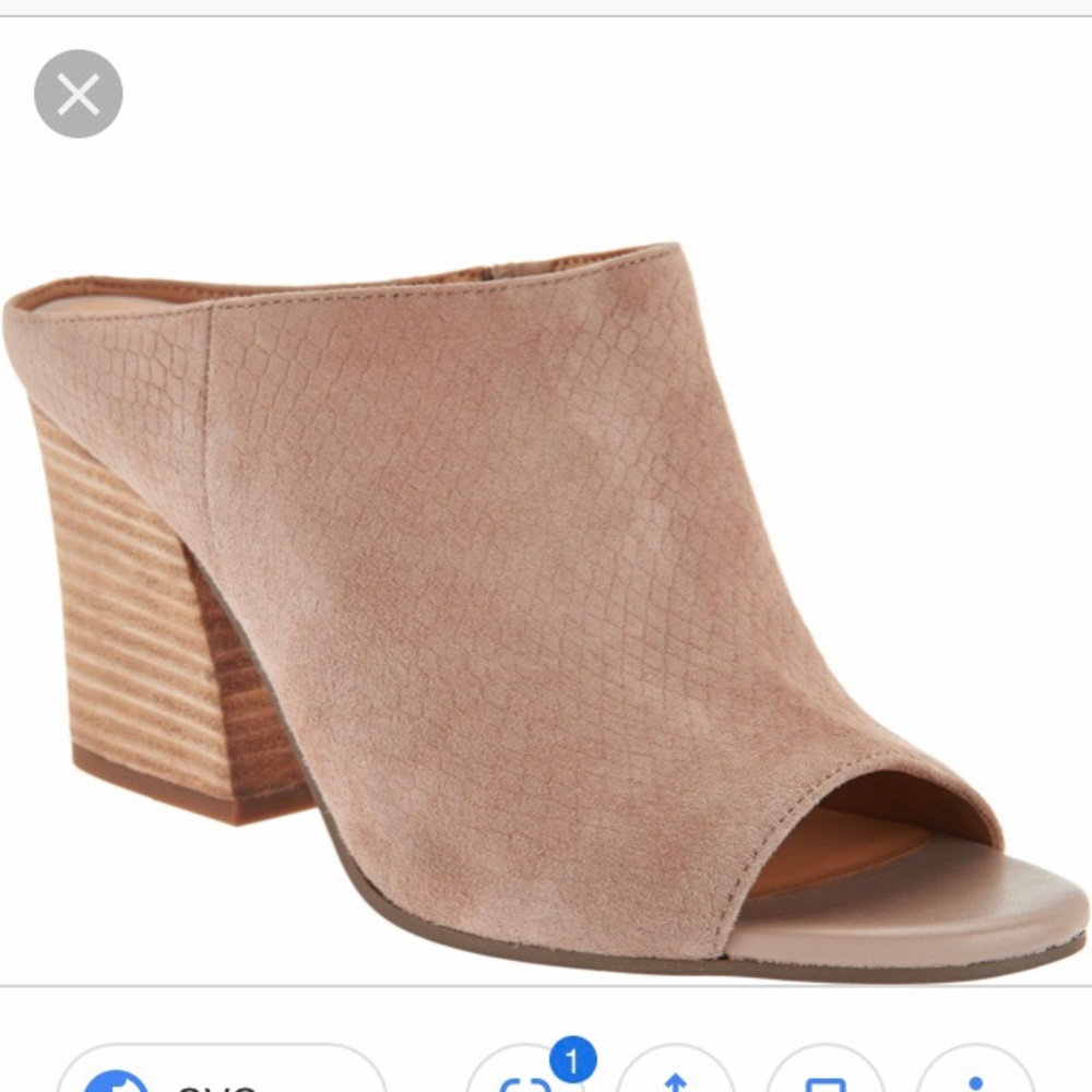 Franco Sarto Embossed Mules